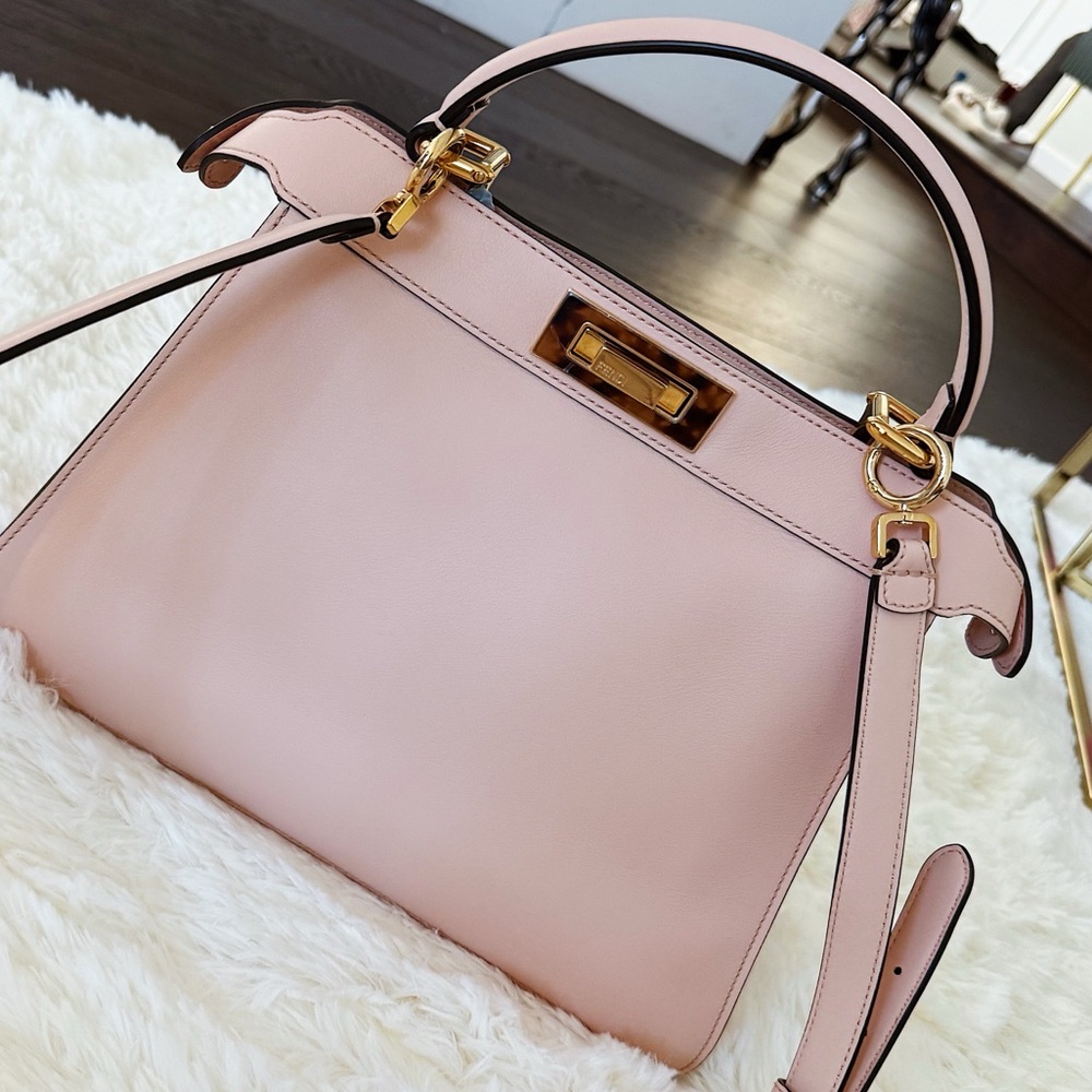 Fendi Peekaboo ISeeU small Pink & Tortoise Hardware